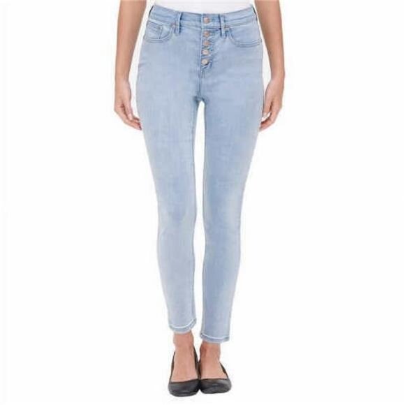 Calvin Klein Denim - Calvin Klein Women's High Rise Exposed Button Jeans (Glacier, 10)